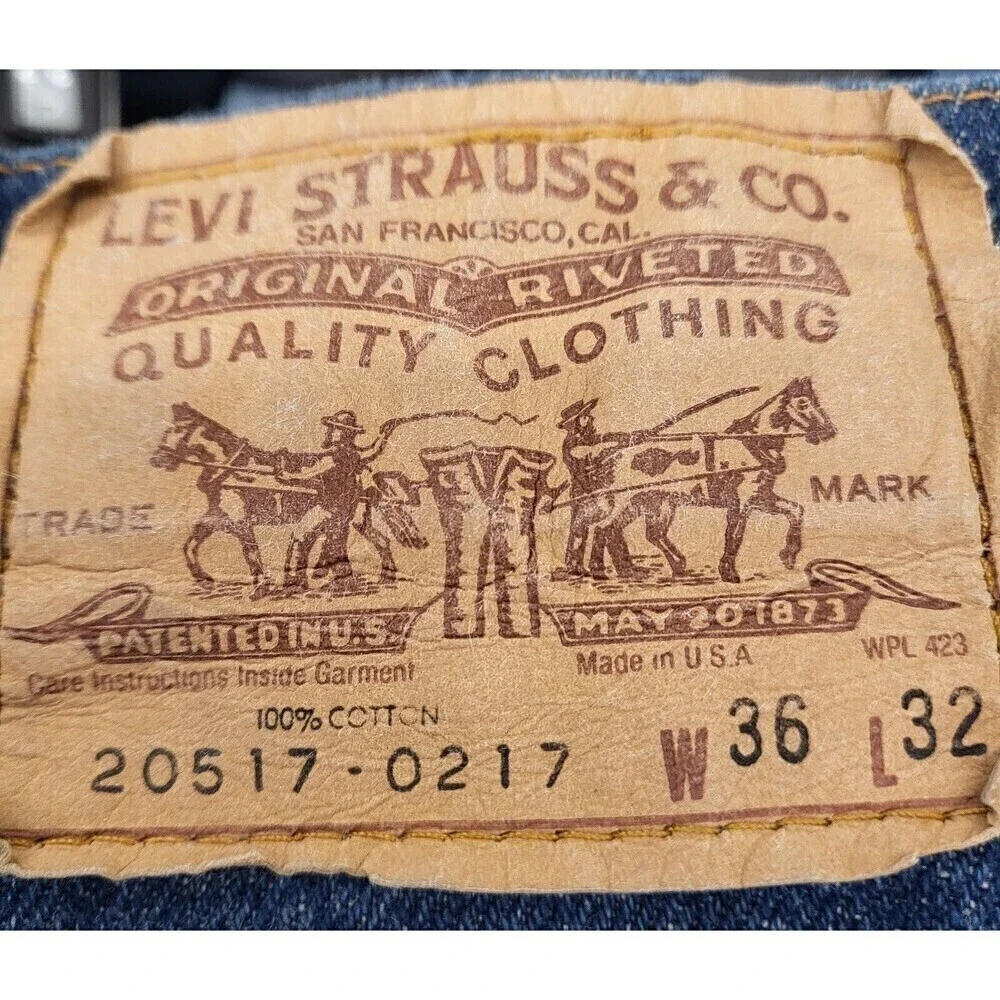 VTG RARE 517 Levi's Orange Tab Boot 20517-0217 Med-Dark Wash Jeans Men's 36x32